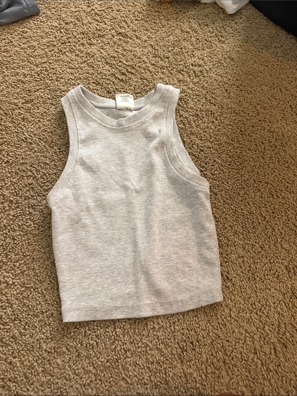 Tilly's Light Gray Ribbed Tank Top